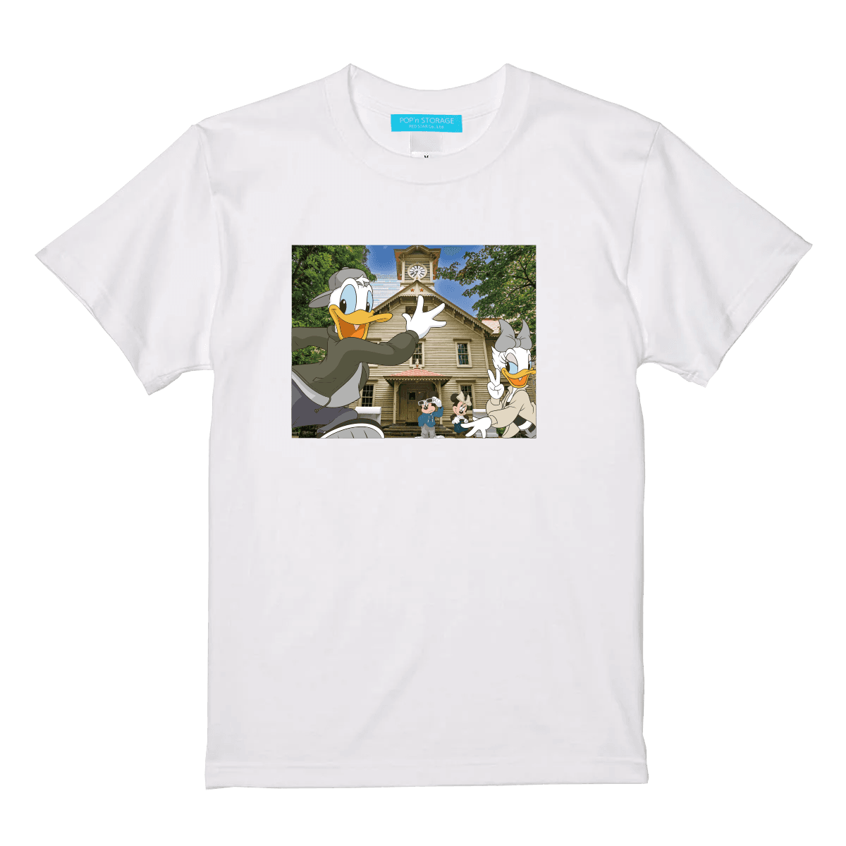 ミッキー&ミニー&ドナルド&デイジー“札幌時計台”Tシャツ（WHITE・BLACK）