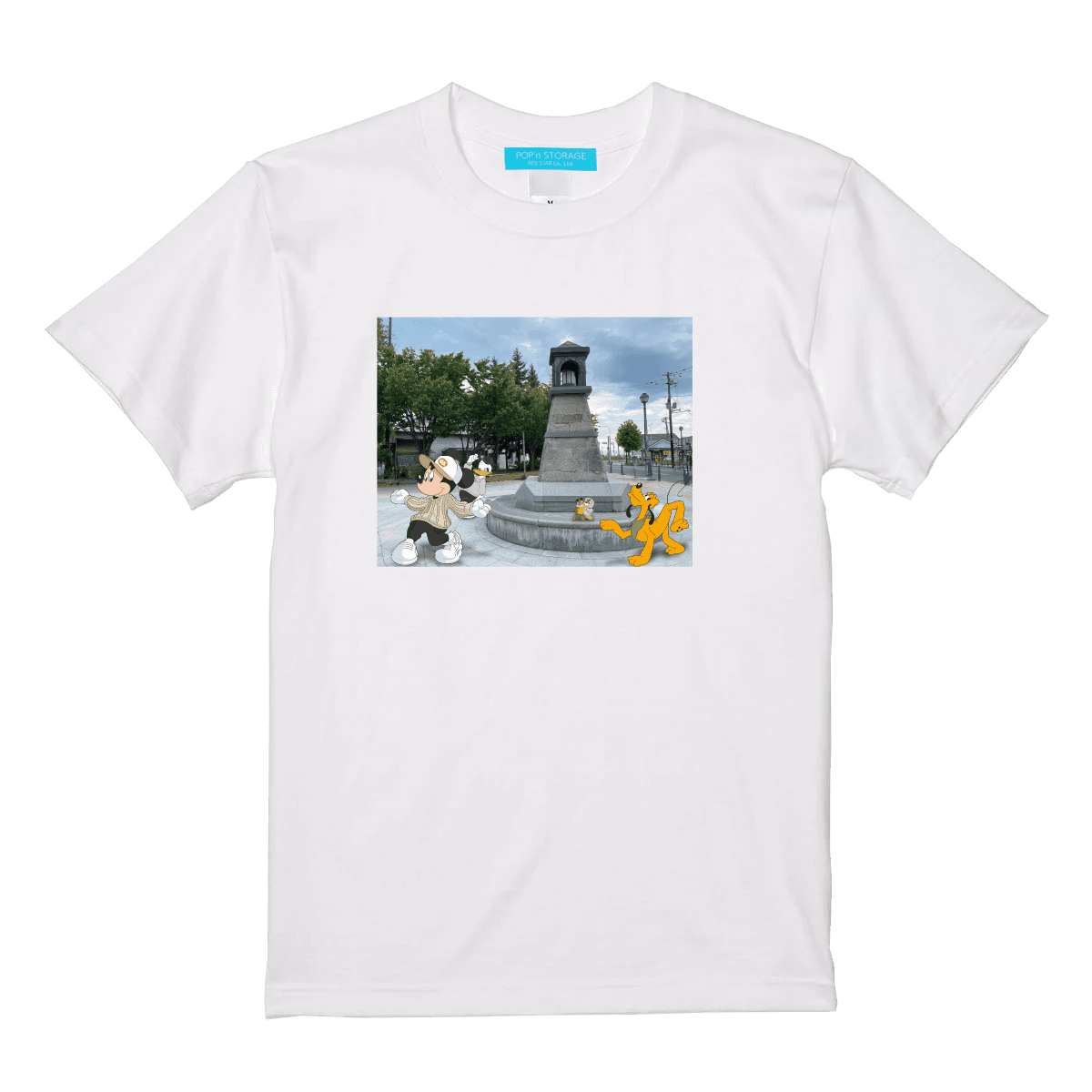 ミッキー&ドナルド&チップ&デール&プルート“記念碑広場”Tシャツ（WHITE・BLACK）