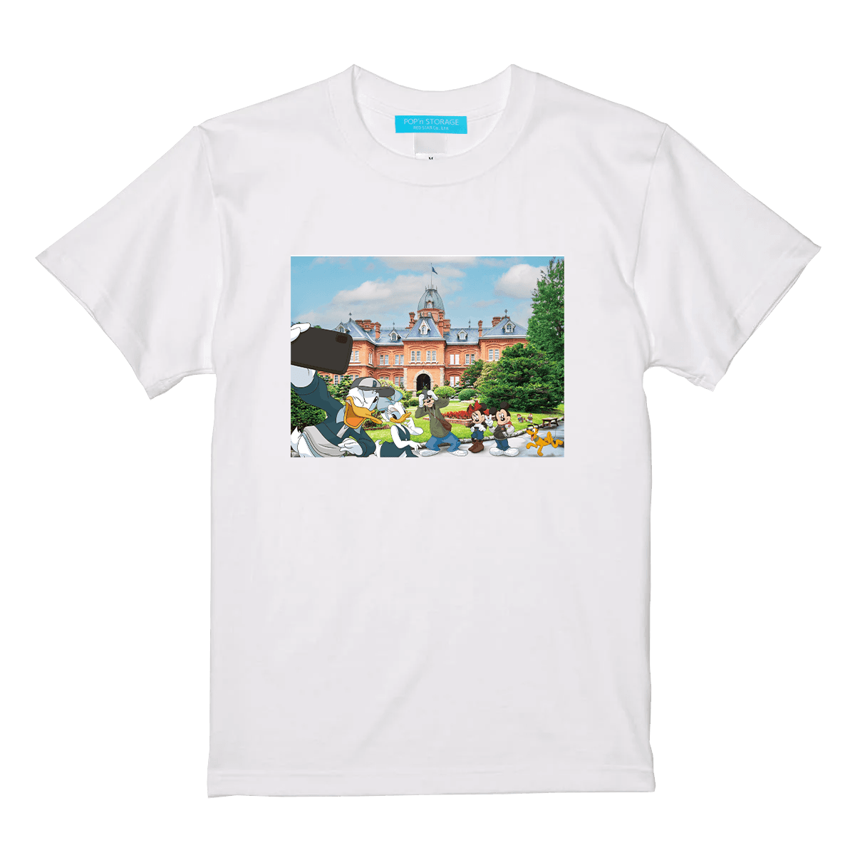 ミッキー&フレンズ“赤れんが庁舎”Tシャツ（WHITE・BLACK）