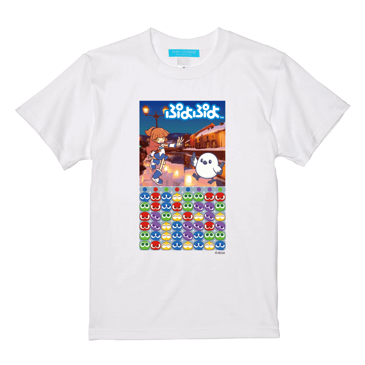 ぷよぷよ“小樽運河 -Night-”Tシャツ（WHITE）