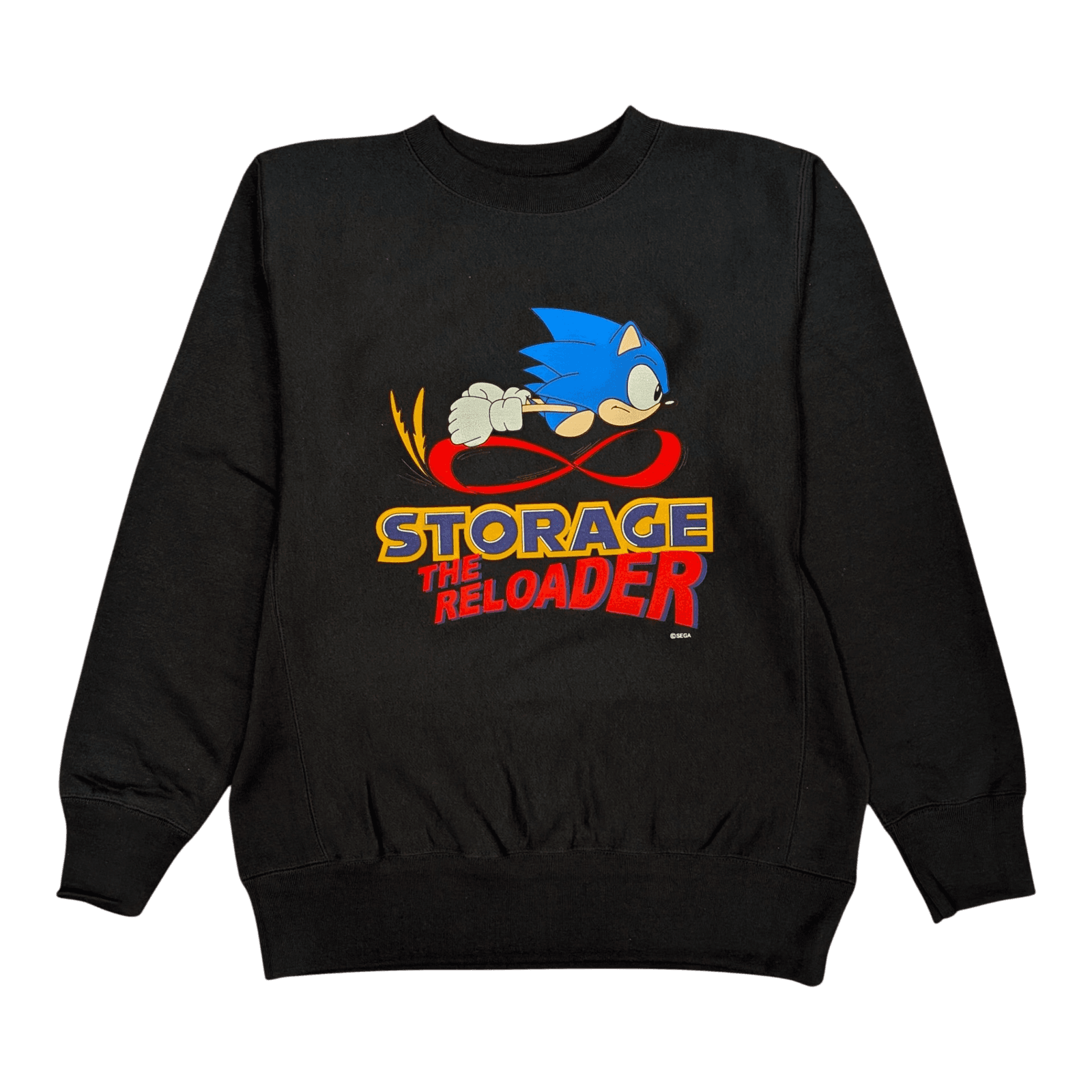 ソニック × STORAGE ブラックのスウェット