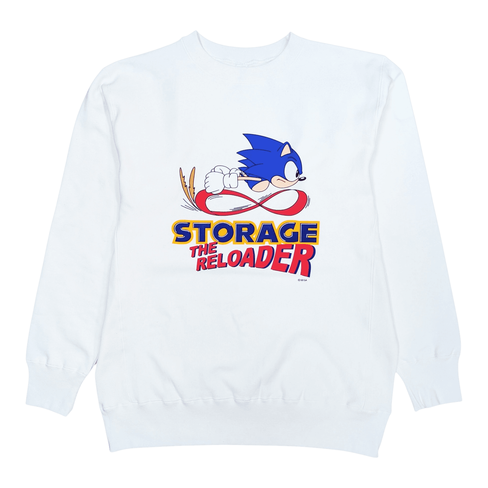 ソニック × STORAGE ホワイトのスウェット